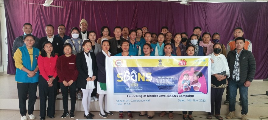 Participants during the launching of district level SAANs campaign and observance of World Pneumonia Day at District Hospital, Kiphire on November 14. (Photo Courtesy: CMO Kiphire) 